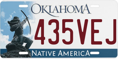 OK license plate 435VEJ