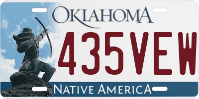 OK license plate 435VEW