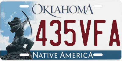 OK license plate 435VFA