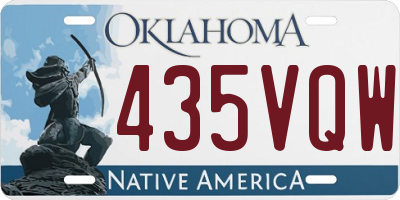 OK license plate 435VQW