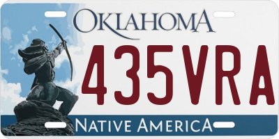 OK license plate 435VRA