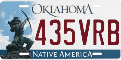OK license plate 435VRB