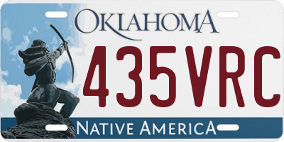 OK license plate 435VRC