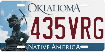 OK license plate 435VRG
