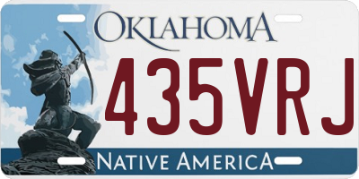 OK license plate 435VRJ