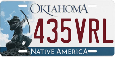 OK license plate 435VRL