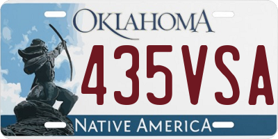OK license plate 435VSA