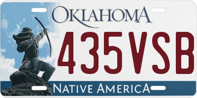 OK license plate 435VSB