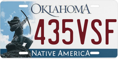 OK license plate 435VSF