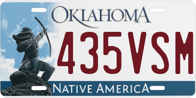 OK license plate 435VSM