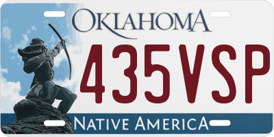 OK license plate 435VSP