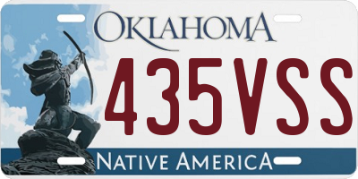 OK license plate 435VSS