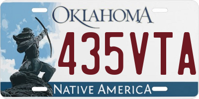 OK license plate 435VTA