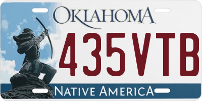 OK license plate 435VTB