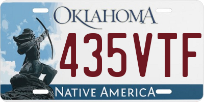 OK license plate 435VTF