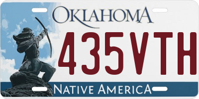 OK license plate 435VTH