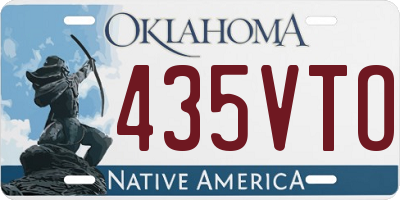 OK license plate 435VTO