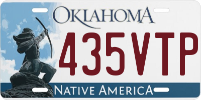 OK license plate 435VTP