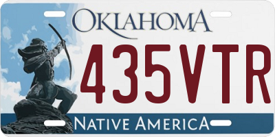 OK license plate 435VTR