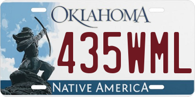 OK license plate 435WML