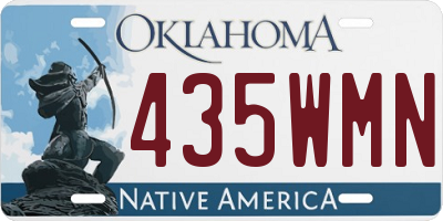 OK license plate 435WMN