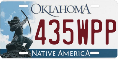 OK license plate 435WPP