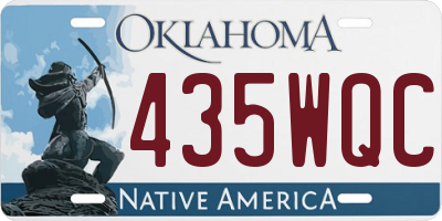 OK license plate 435WQC