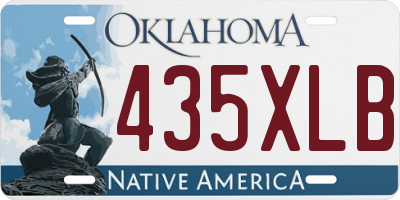 OK license plate 435XLB