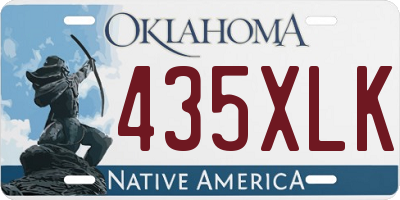 OK license plate 435XLK