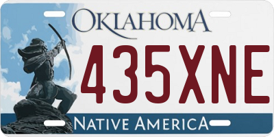 OK license plate 435XNE