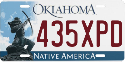 OK license plate 435XPD