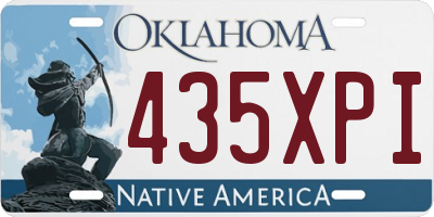 OK license plate 435XPI