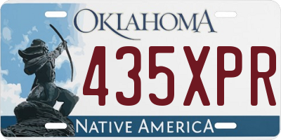 OK license plate 435XPR