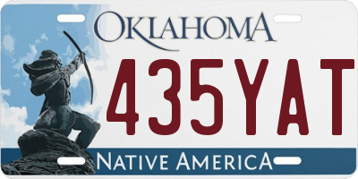 OK license plate 435YAT