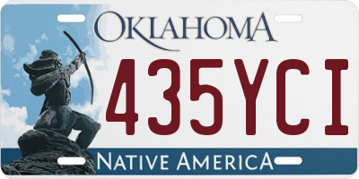 OK license plate 435YCI