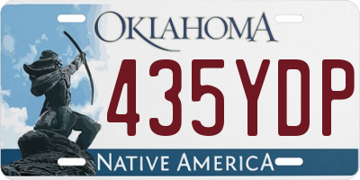 OK license plate 435YDP