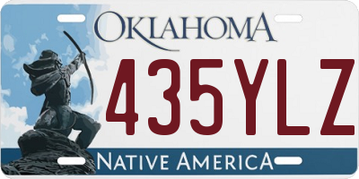 OK license plate 435YLZ