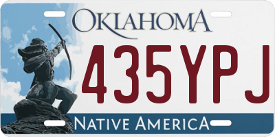 OK license plate 435YPJ