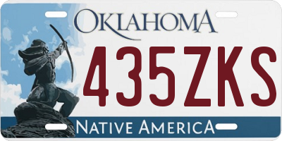 OK license plate 435ZKS