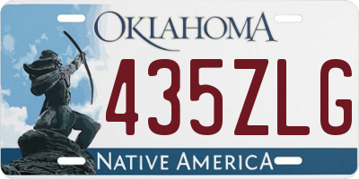 OK license plate 435ZLG