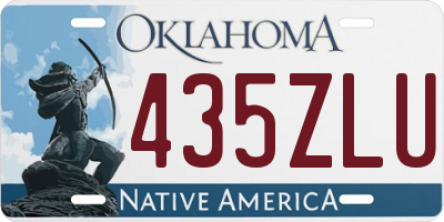 OK license plate 435ZLU