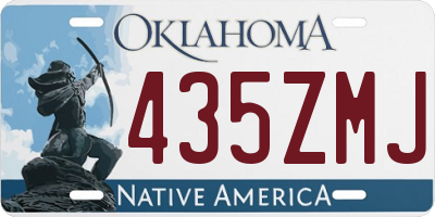 OK license plate 435ZMJ