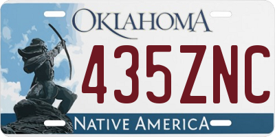 OK license plate 435ZNC