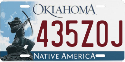 OK license plate 435ZOJ