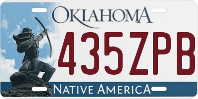 OK license plate 435ZPB