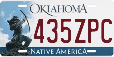 OK license plate 435ZPC