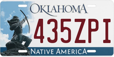OK license plate 435ZPI
