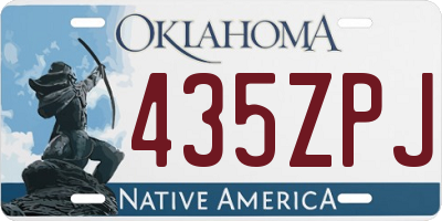 OK license plate 435ZPJ