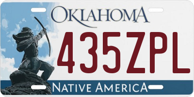 OK license plate 435ZPL