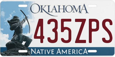 OK license plate 435ZPS